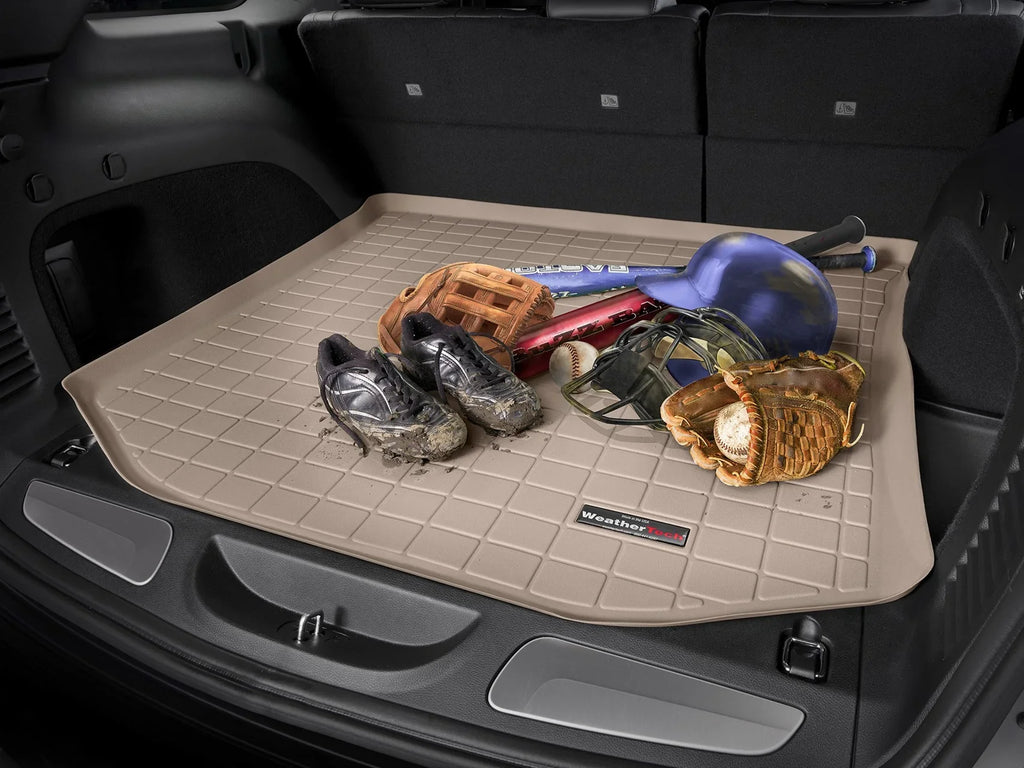 WeatherTech Cargo Trunk Liner with Bumper Protector compatible with Ford Edge, Edge  - Behind 2nd Row Seating With Bumper Protector, Tan