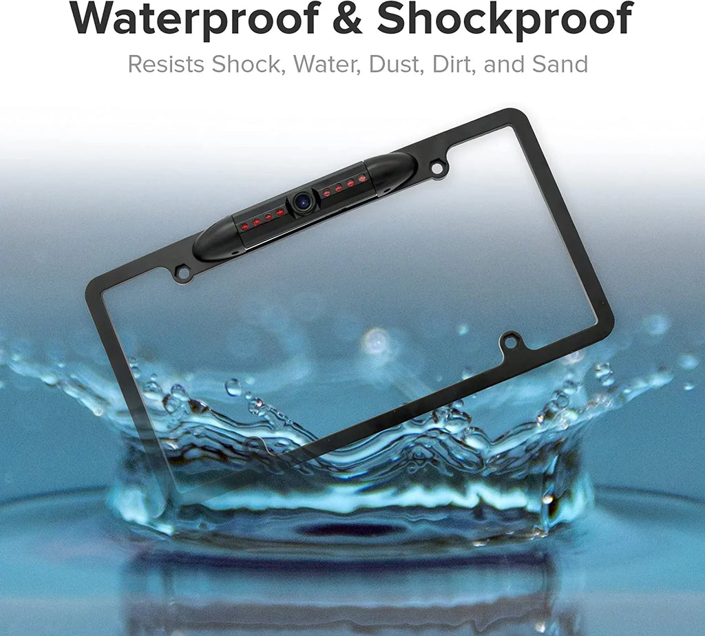 Backup Camera Rearview License Plate Frame for  KWM856BW -M856BW Black