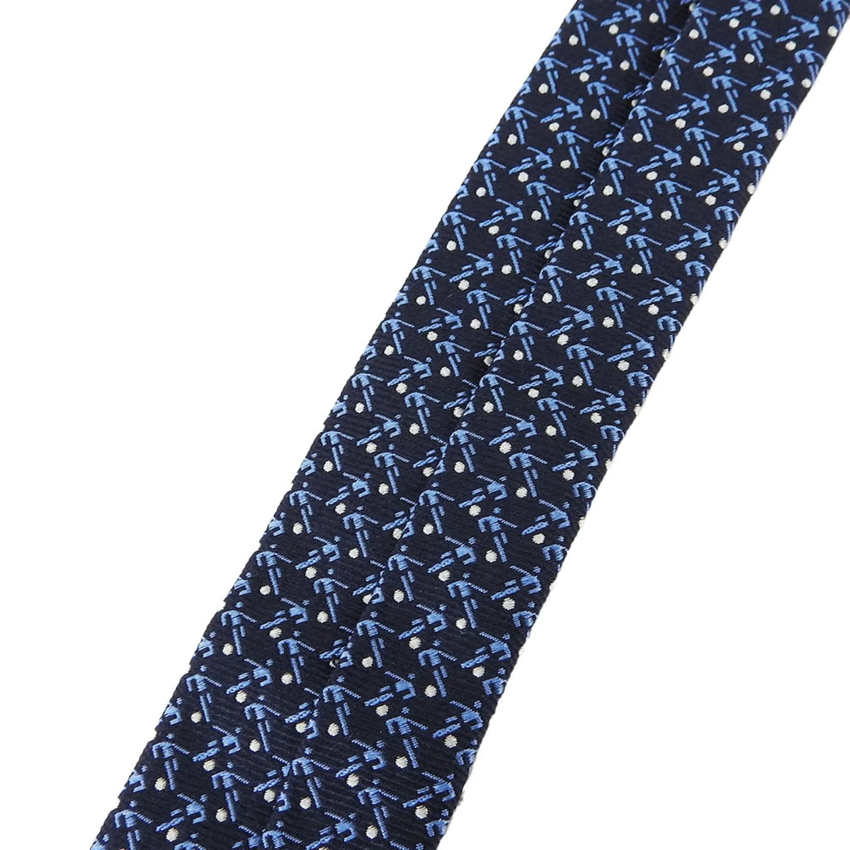 Pre-Owned  Necktie Silk Navy Blue Men's (Good)
