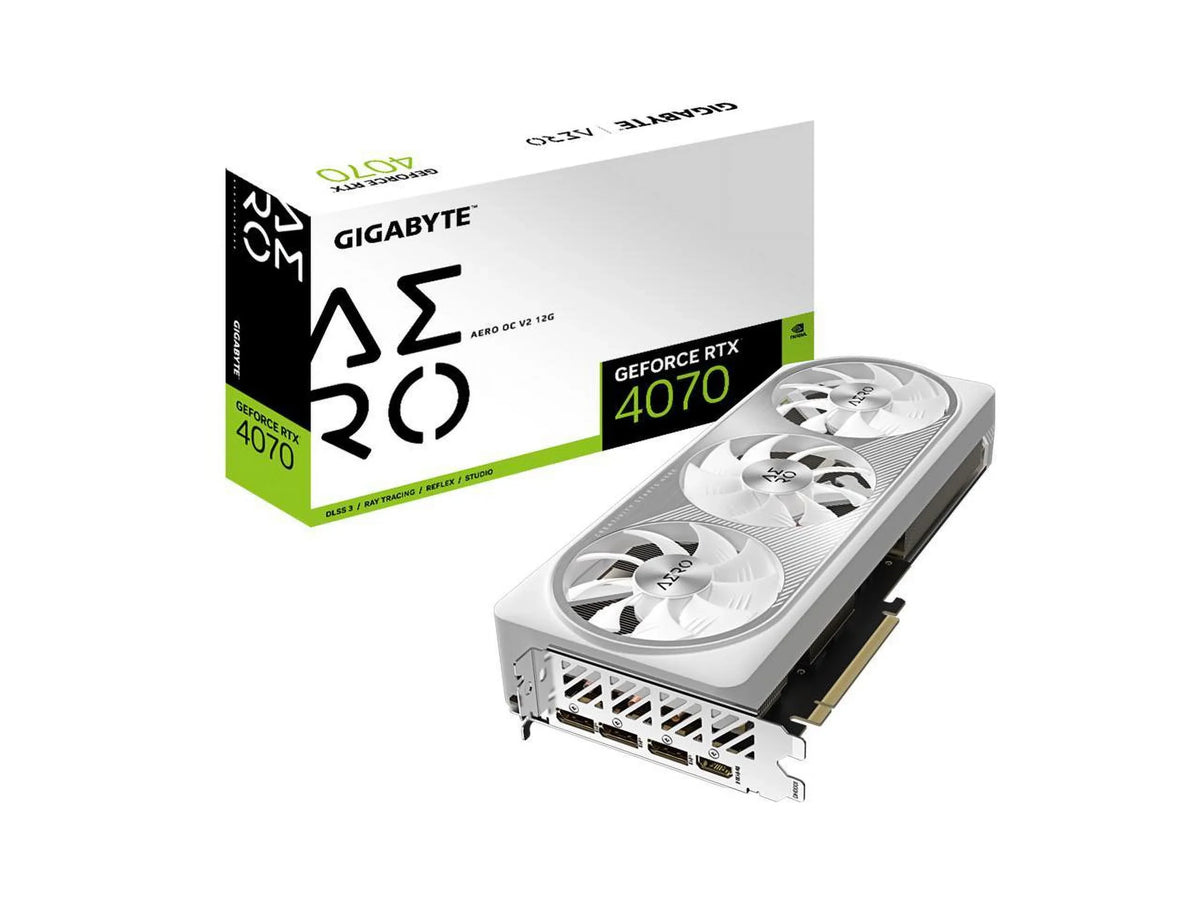 GeForce  4070   V2 12G Graphics Card, 3x  Fans, 12GB 192-bit GDDR6X, -N4070AERO OCV2-12GD Video Card
