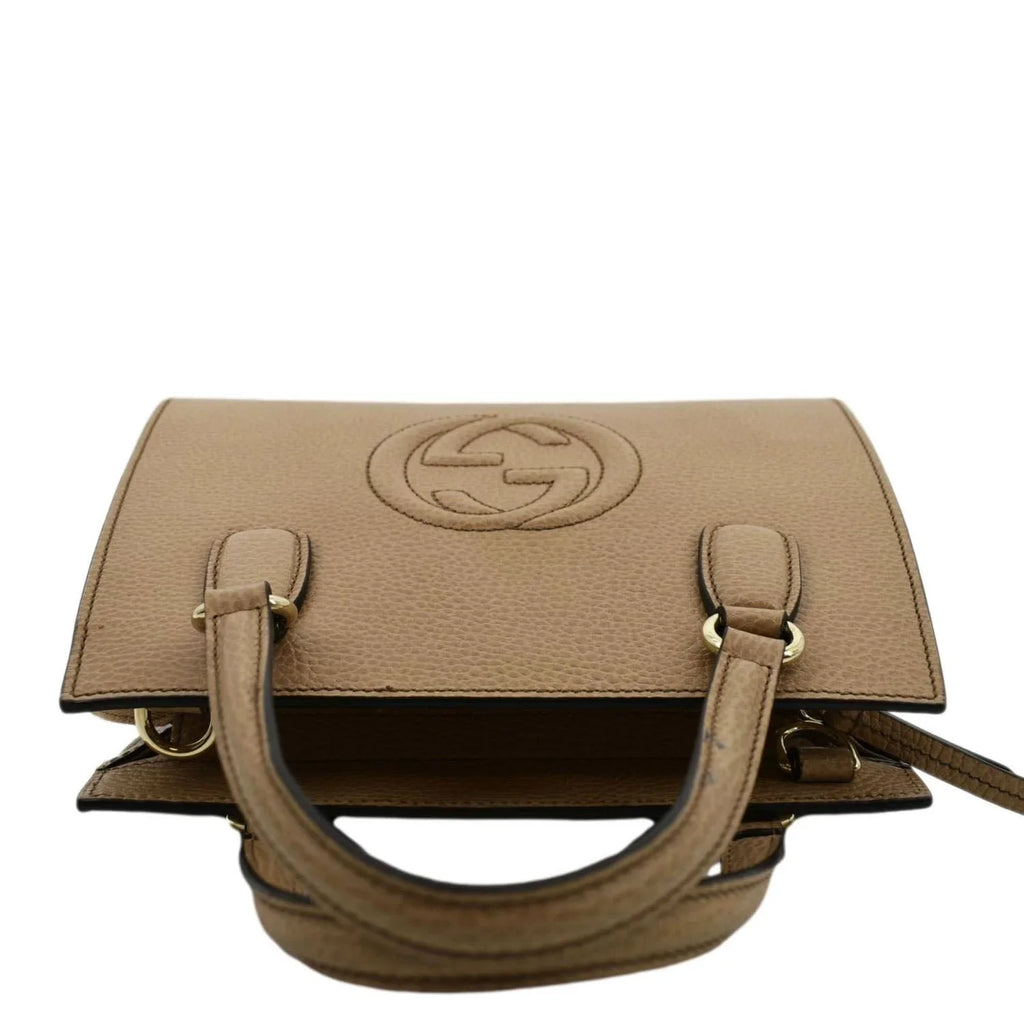 Pre-owned  Soho Leather Top Handle Hobo Bag Beige 607722