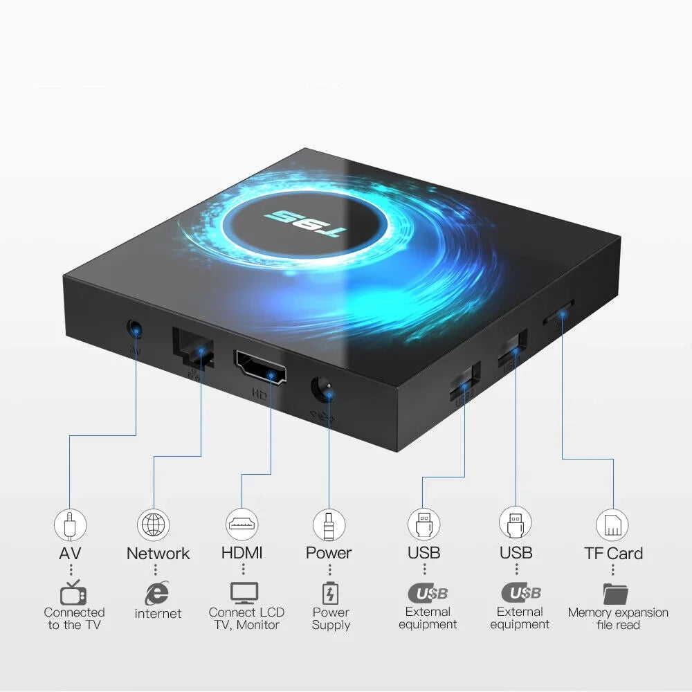 JahyShow T95 Android 10.0  Box - Living Room, Smart Quad-Core Media, 4GB+64GB, Streaming Ease