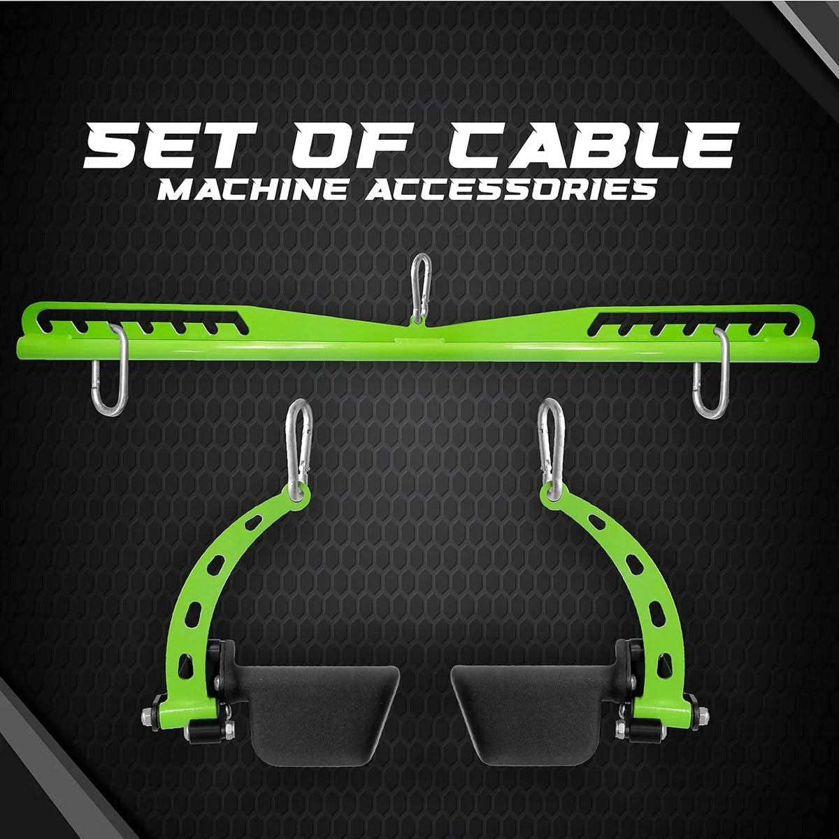 Yes4All Neutral Multi-Grip Wide  Pulldown Attachments Bar/Spreader/Paddle Grip for Home Gym Cable Pulley System Machine