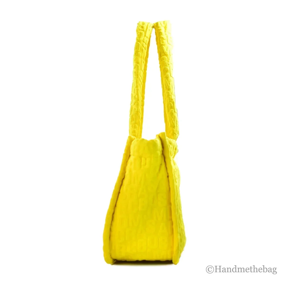 Marc Jacobs Medium The Terry Fabric Golden Kiwi Monogram Tote Bag Purse