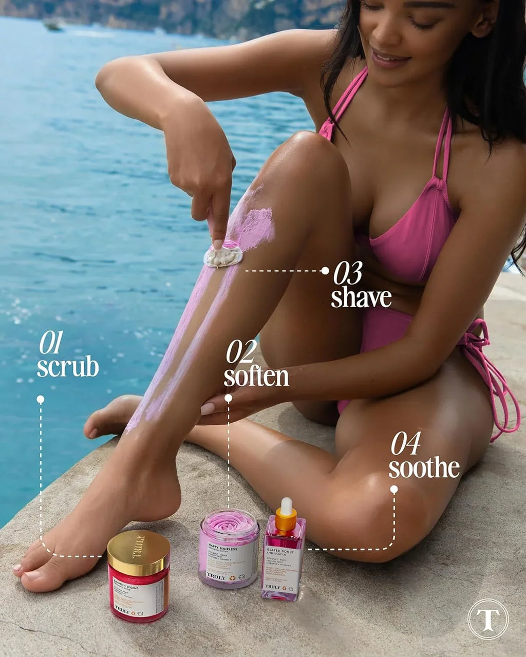 Truly Happy Hairless Shave Butter - Smooth N' Silky Shave Butter for Women With Coconut Shave Cream - Vegan and Cruelty Free Shaving Butter for Women - 1.3