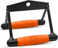 Double D Row Handle - Non Slip Handle Cable Attachment for Weight Workout with 360 Degree Rotational Knuckle, Great for Seated Row Exercises, Fit Nicely for All Cable Machine Systems