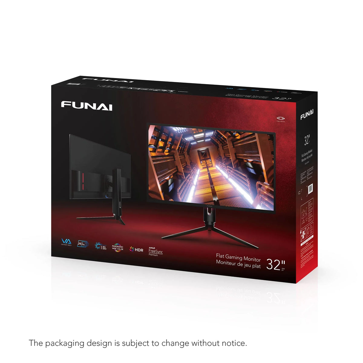 Funai 32"  240Hz, 1ms, , ,  FreeSync™ Premium Enabled Gaming Monitor (-32F445)