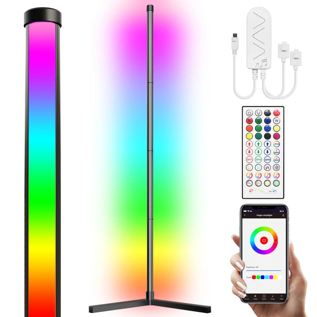 eco4life WiFi Smart Floor Standing  Lamp, Color Changing, Dimmable, Music Syn