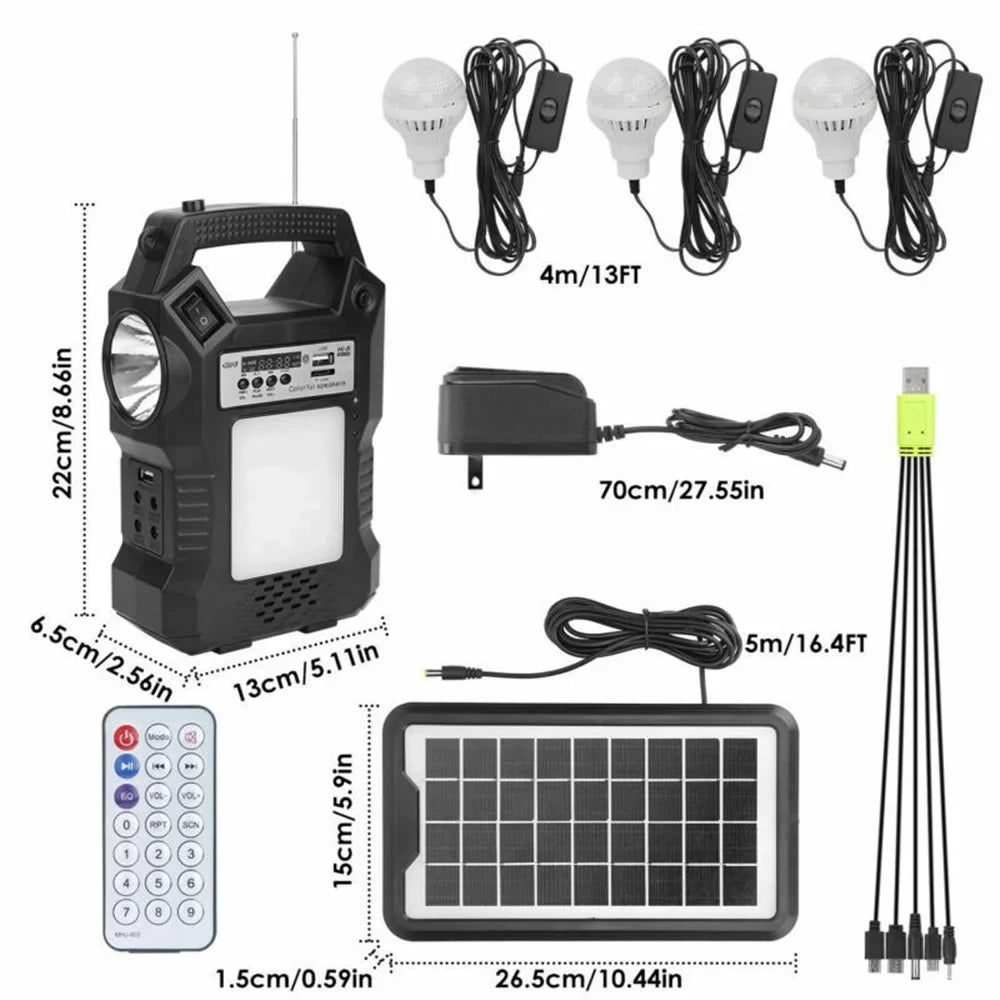 "Portable Power Station,Solar Generator with Solar Panel, Flashlights, Camp Lamps, Dual Way To Charge Power Station, Digital  display,for Outdoor Camping,Home Emergency Power Supply, Fishing"