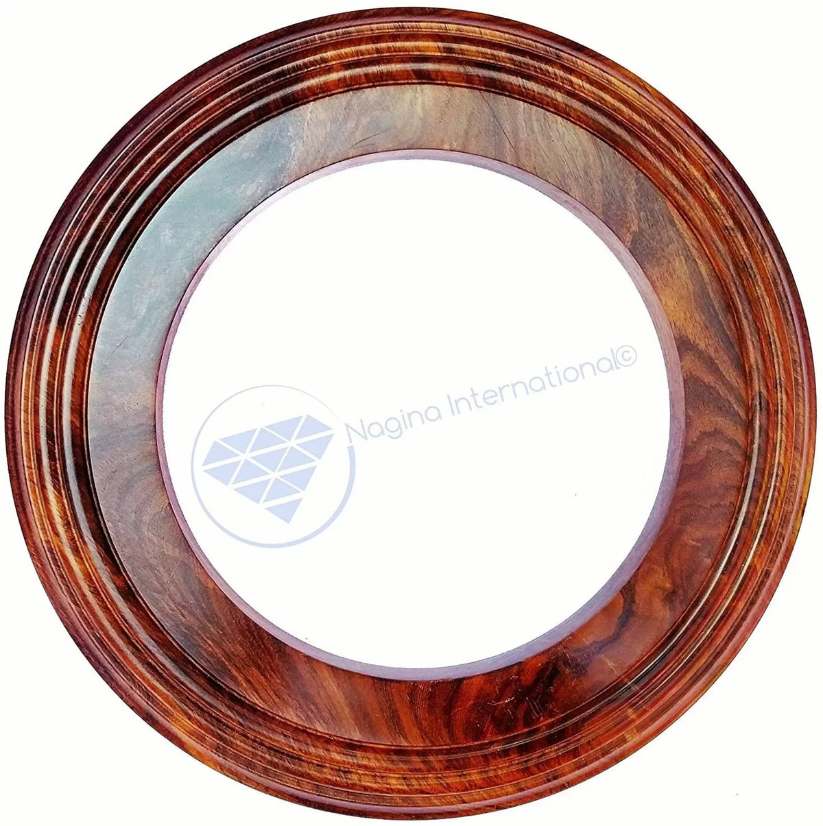Nagina International Polished Handcrafted Wooden Base | Solid Hardwood Frame (6 Inches)