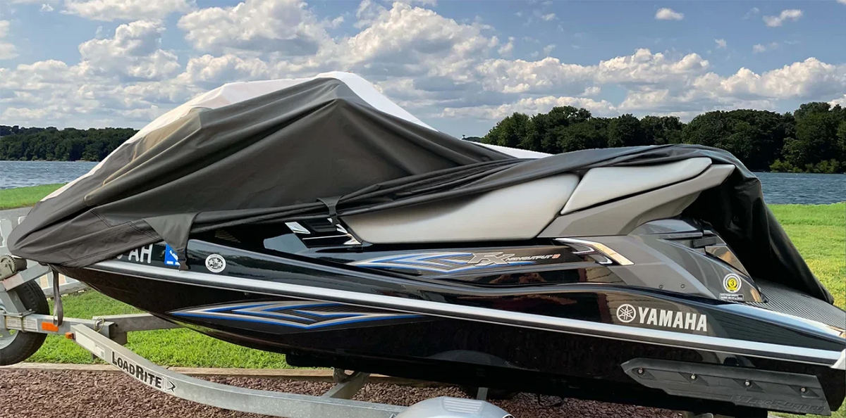 '-  600D   Cover Compatible for Sea Doo Sea-Doo Bombardier -X 255 2009-2011 Jet Ski Cover Black/Grey