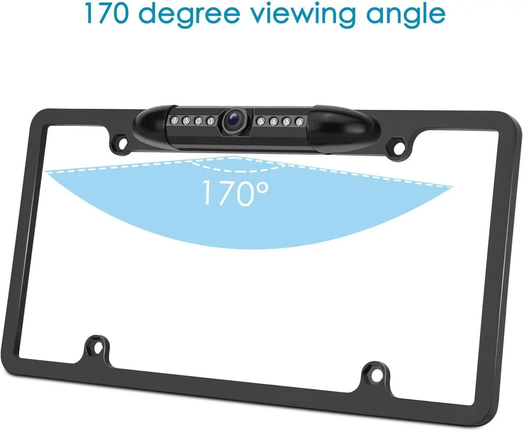 Backup Camera Rearview License Plate Frame for  KWM856BW -M856BW Black