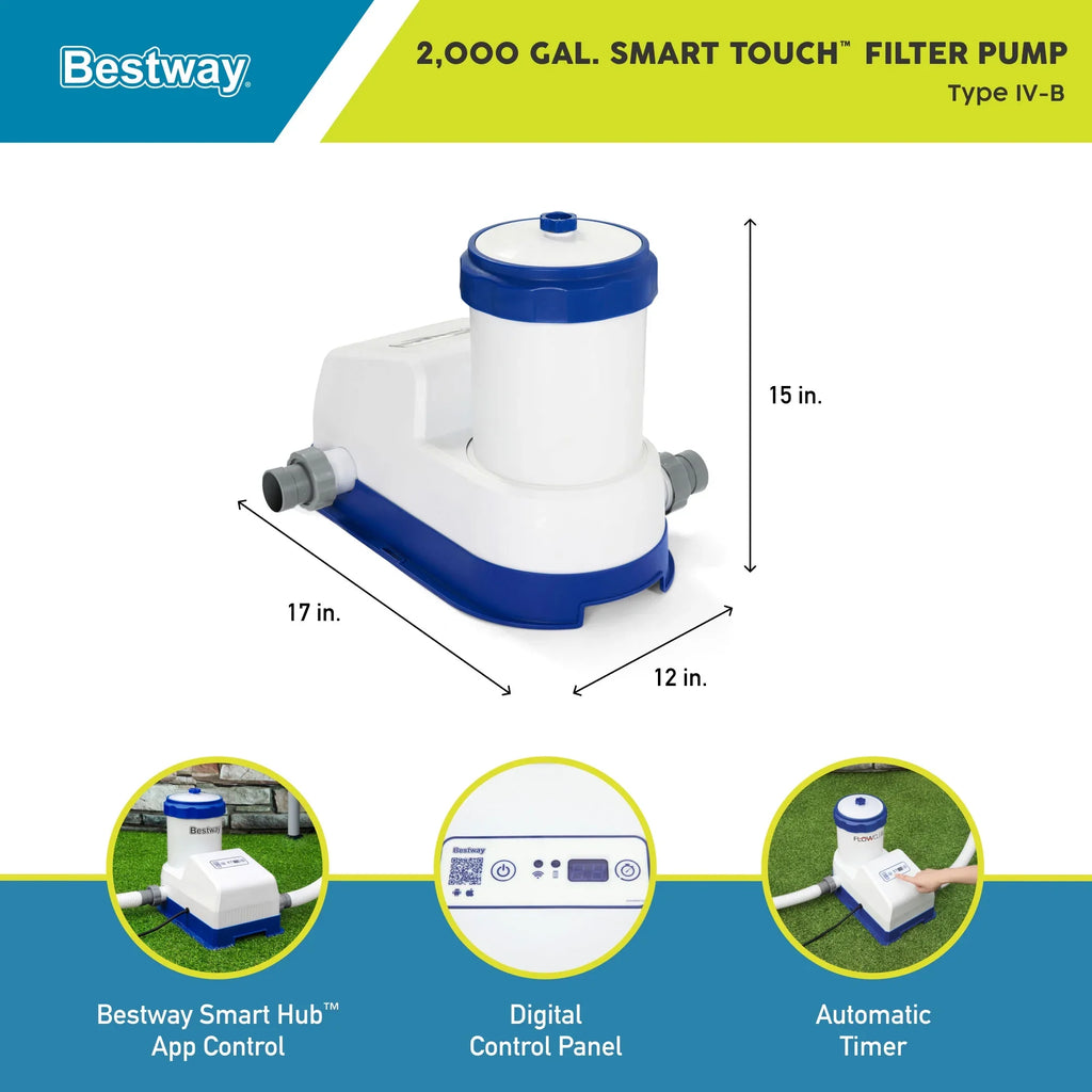 Bestway Flowclear Smart Touch 2000  App Controlled Pool Filter Pump