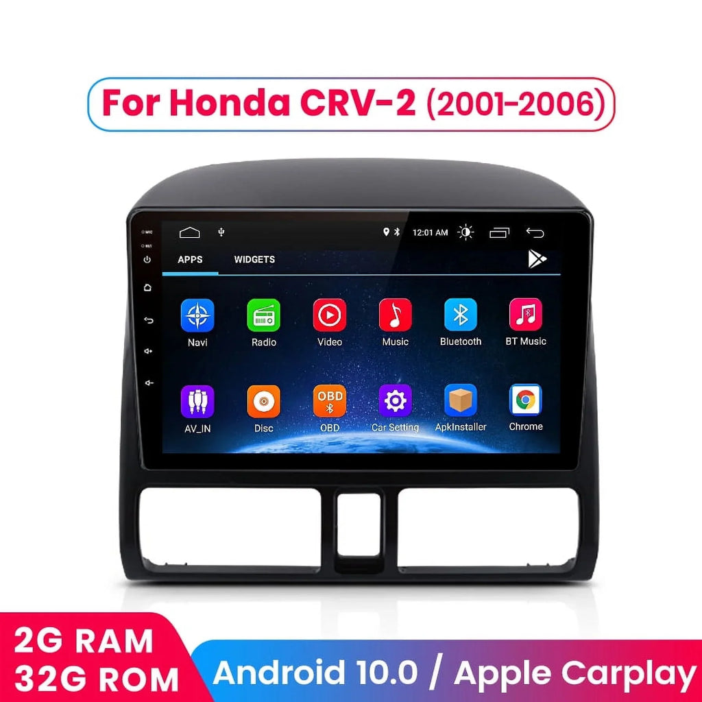 Car Stereo Radio for Honda  2001 2002 2003 2004 2005 2006,2+32GB 9 Inch Touch Screen with Wireless Carplay Android Auto  Navigator Bluetooth WiFi  Radio Mirror Link