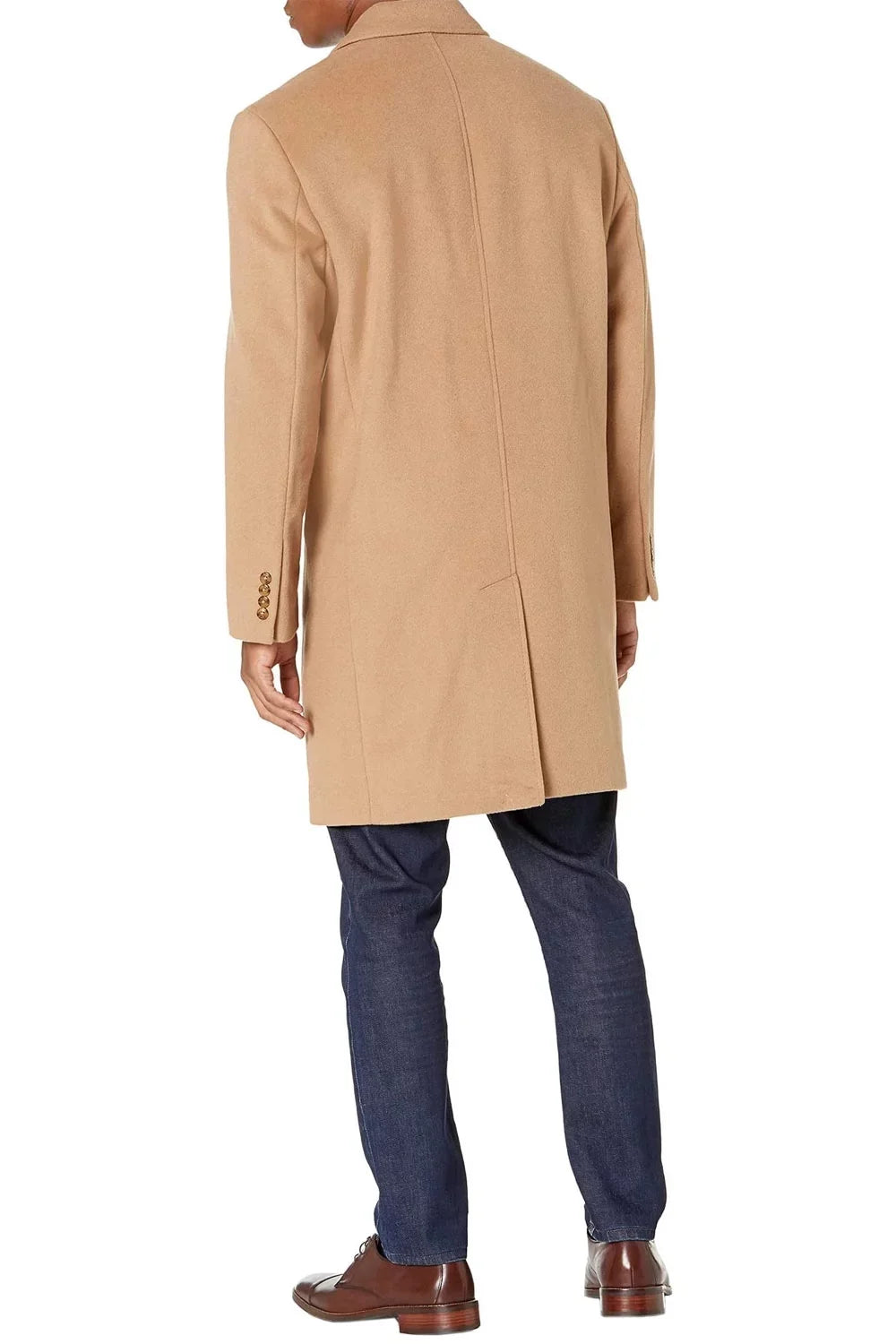 London Fog Signature Mens Wool-Blend Overcoat 38 Short Camel Coat -  $350