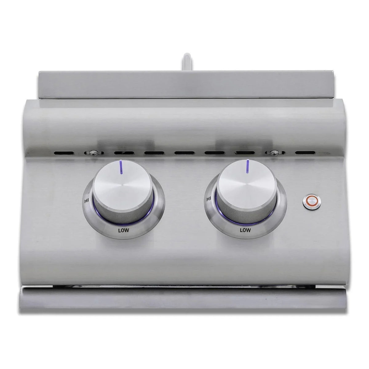 Blaze Premium + Natural Gas Stainless Steel Double Side Burner W/ Lid - -SB2-LTE3-