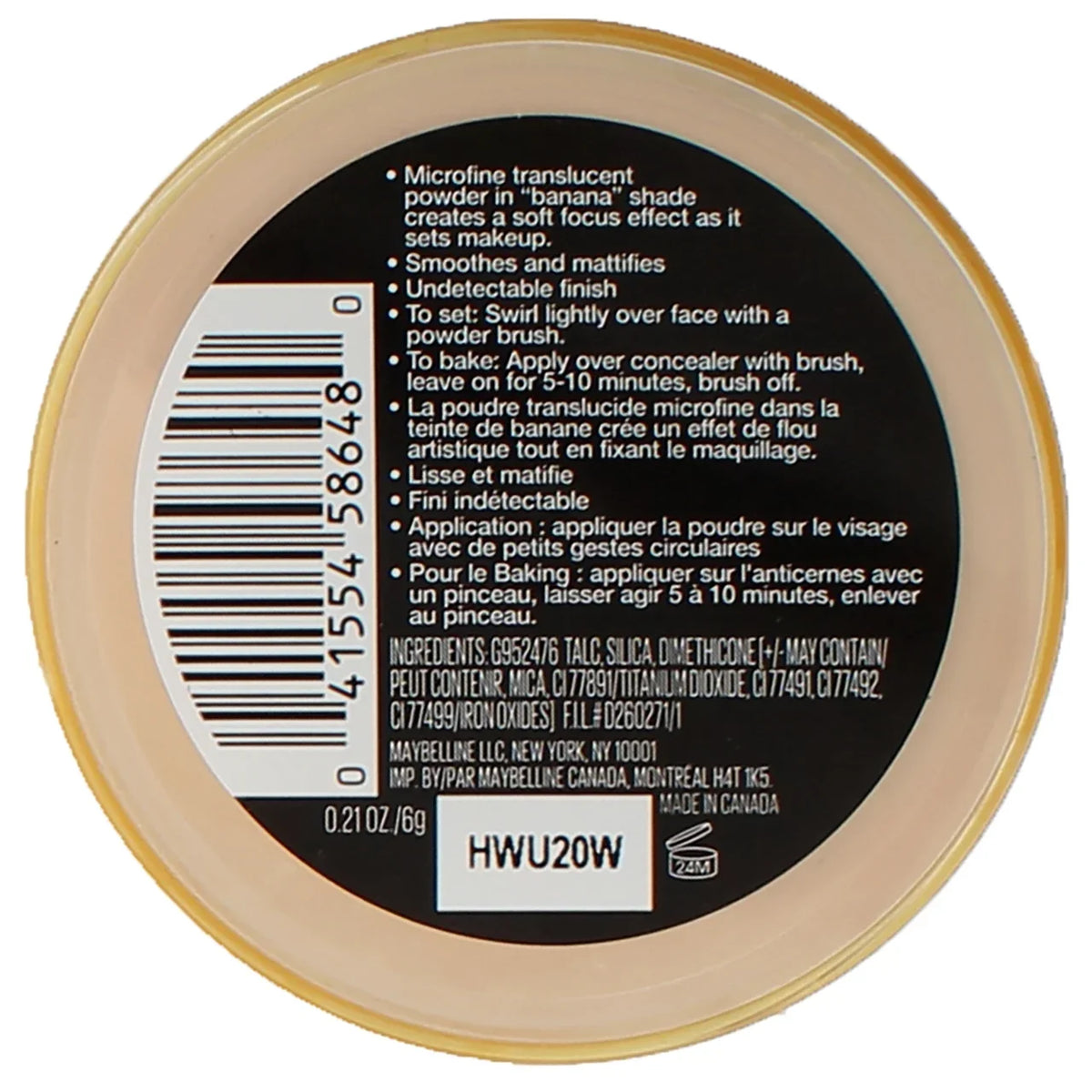 Maybelline Lasting Fix Banana Powder, Loose Setting Powder Makeup Banana 0.21  (Pack of 6)