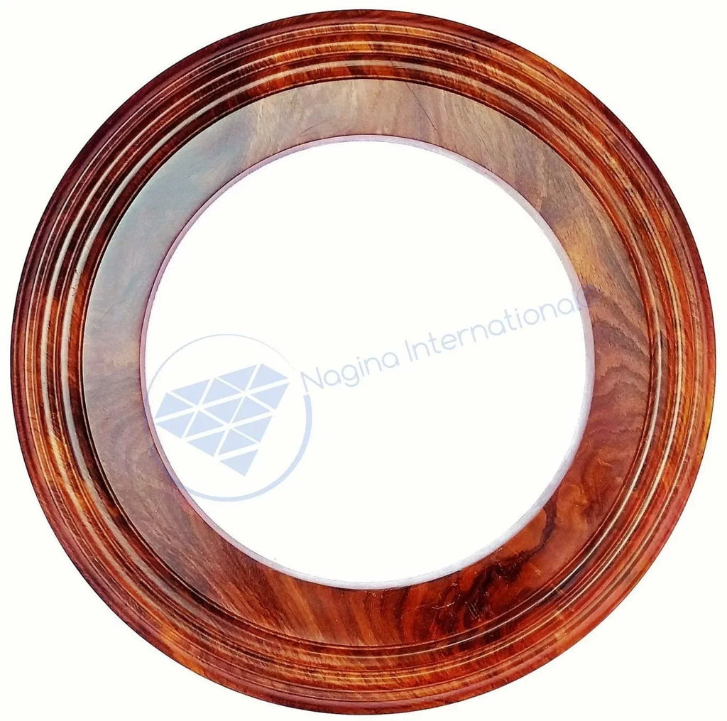 Nagina International Polished Handcrafted Wooden Base | Solid Hardwood Frame (6 Inches)