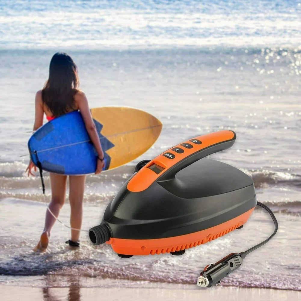 16PSI 12V Orange Intelligent Electric Air Pump High Pressure 2-Stage Paddle Board Pump