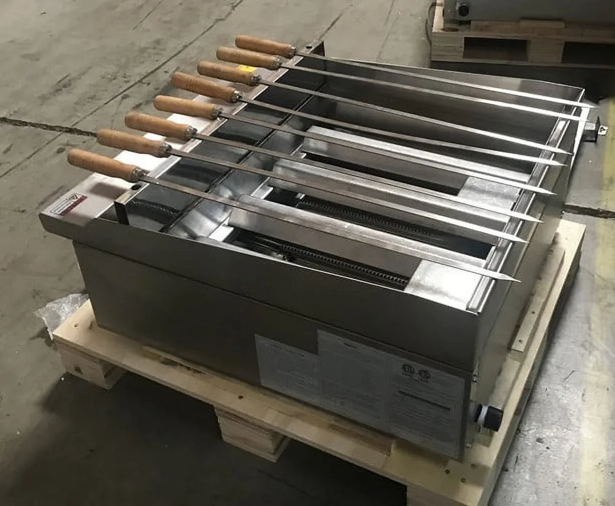 24 ins Natural gas/Propane shish kabab broiler    SSK24