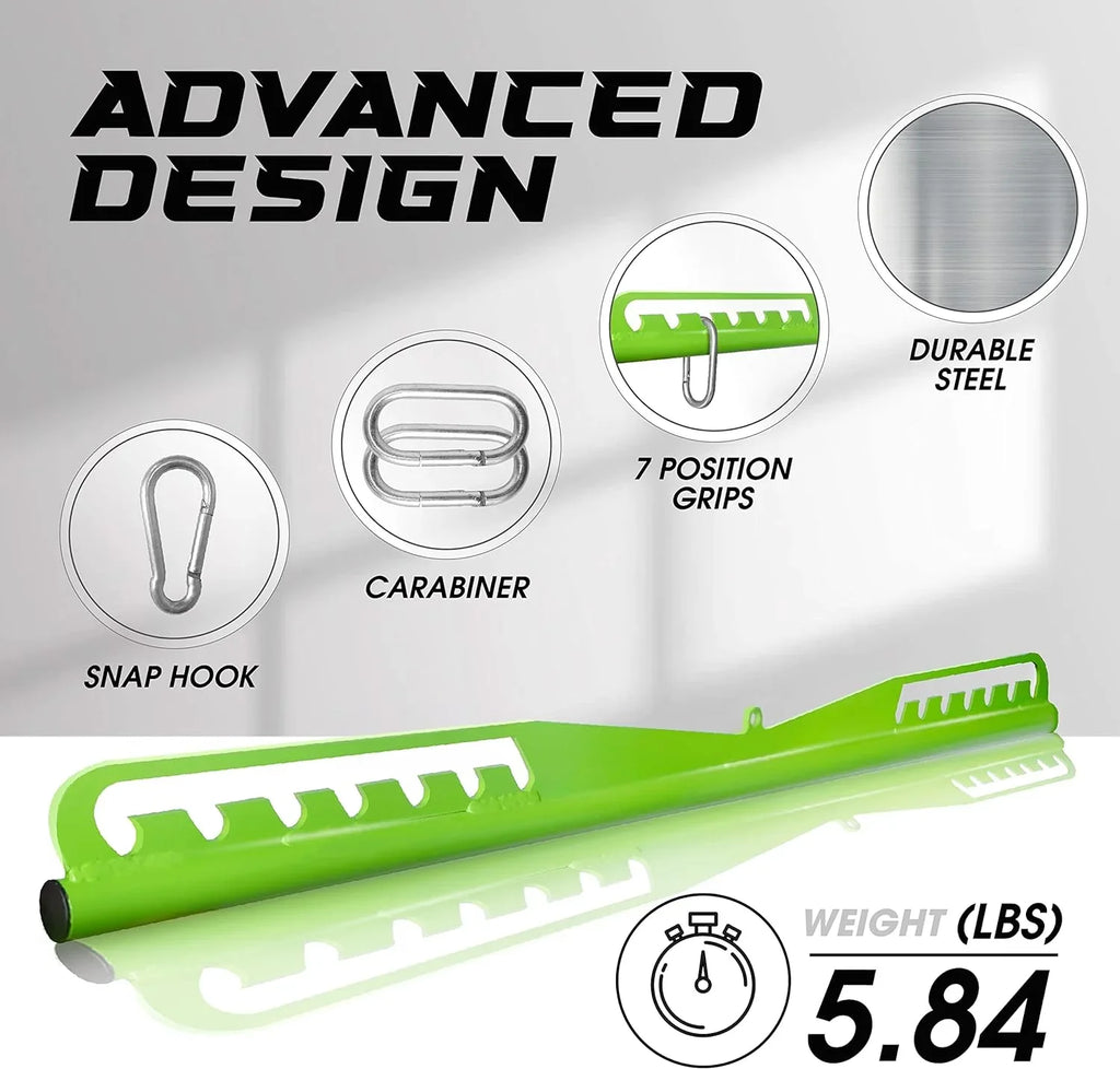 Yes4All Neutral Multi-Grip Wide  Pulldown Attachments Bar/Spreader/Paddle Grip for Home Gym Cable Pulley System Machine