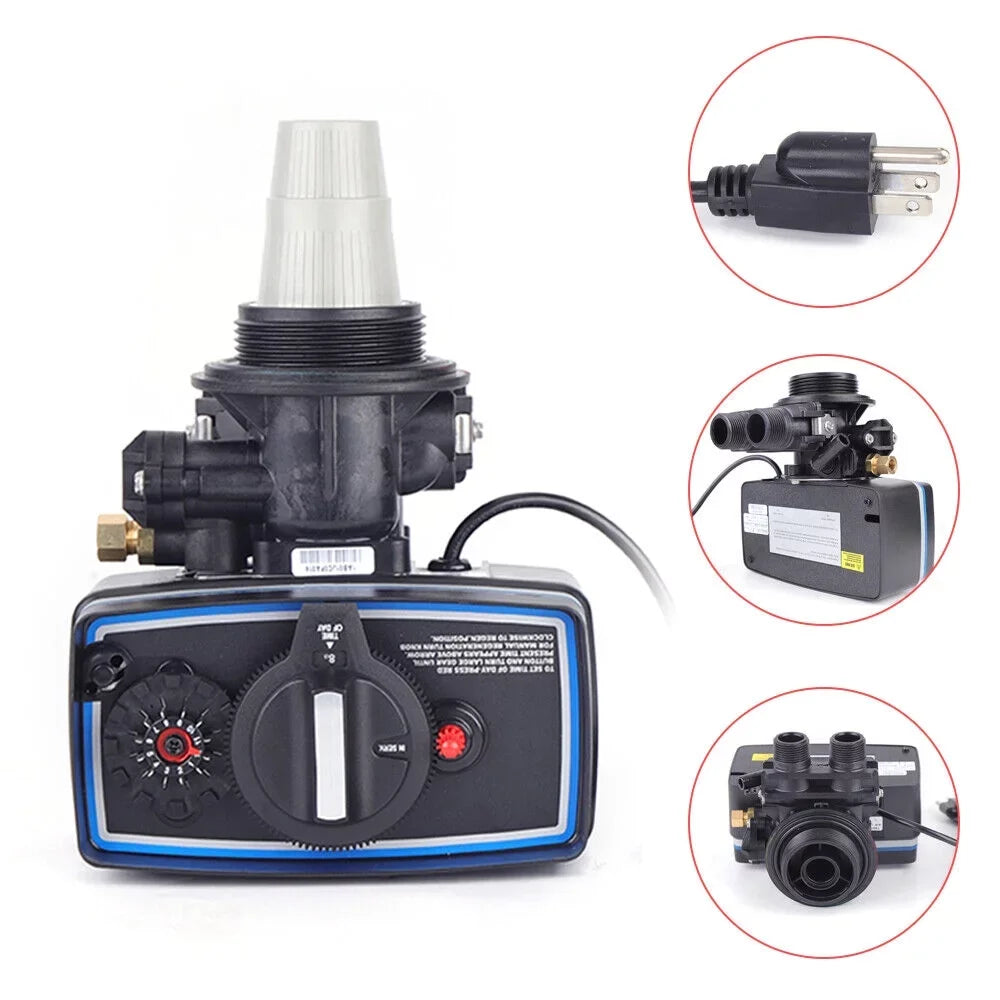 Fichiouy Clock Control Valve for Water Filter Softener Resin Tank Automatic Operating 3W 110V