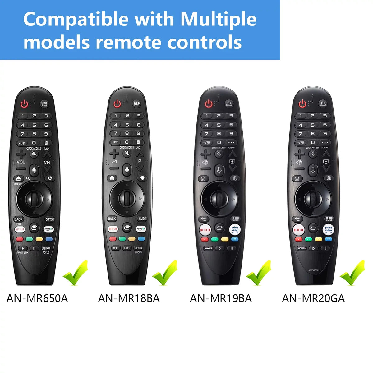 '-MR20GA New Voice Magic Replacement Remote Control for     NanoCell 4K 8K Models Netflix and Prime Video Hot Keys, Google/Alexa, with Pointer Function