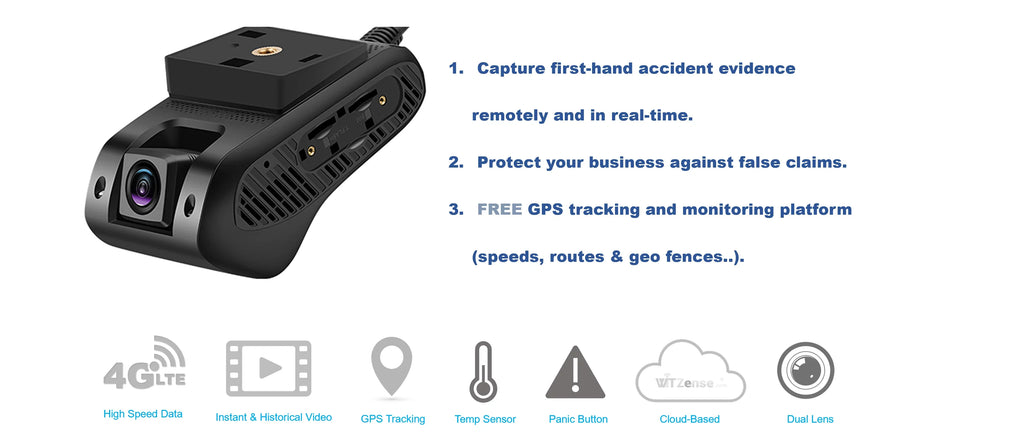 Dash Camera  (2 lenses and can view from phone or )  * requires monthly subscription fees