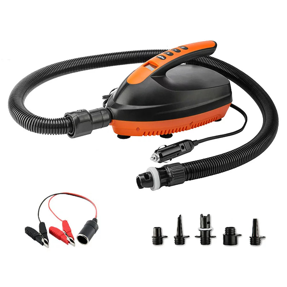 16PSI 12V Orange Intelligent Electric Air Pump High Pressure 2-Stage Paddle Board Pump