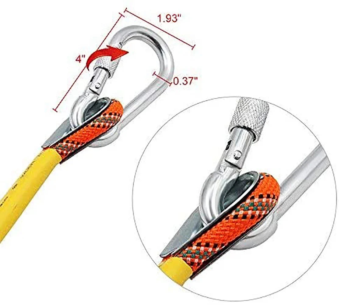 X  Outdoor Climbing Rope 50M(160ft) Static Rock Climbing Rope for Escape Rope Ice Climbing Equipment Fire Rescue Parachute