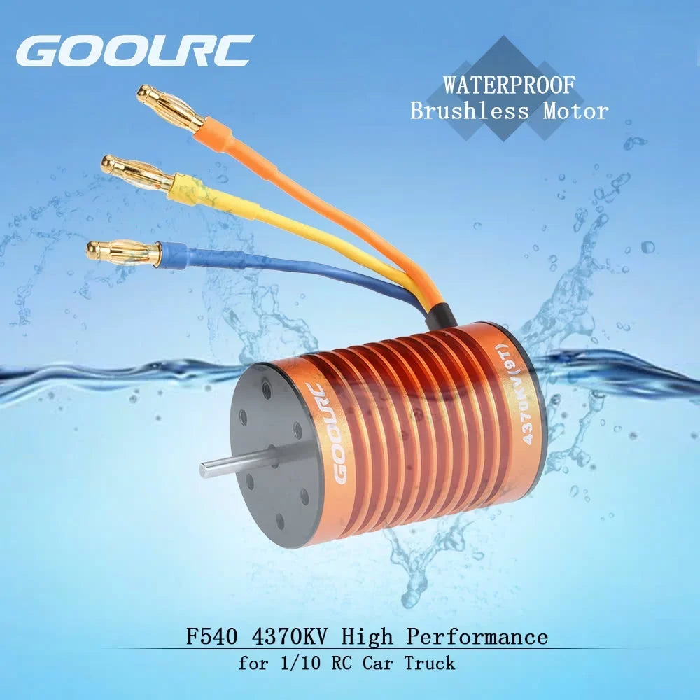 GoolRC Upgrade Waterproof F540 4370KV Brushless Motor with 45A  Combo Set for 110  Car Truck