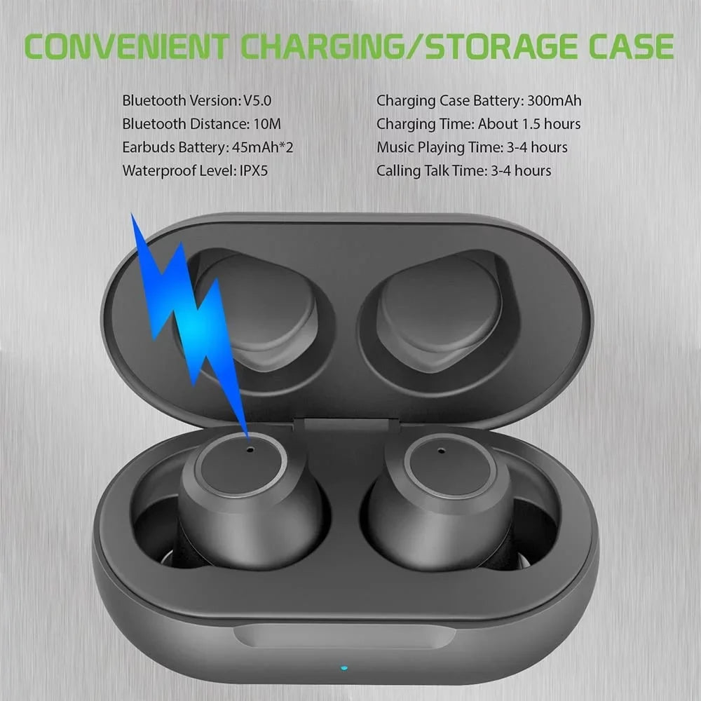 Wireless V5.2 Bluetooth Earbuds Compatible with Samsung Galaxy Note 10/Plus/Lite/+/5G/Note10 with Charging Case for In Ear Headphones. (V5.2 Black)