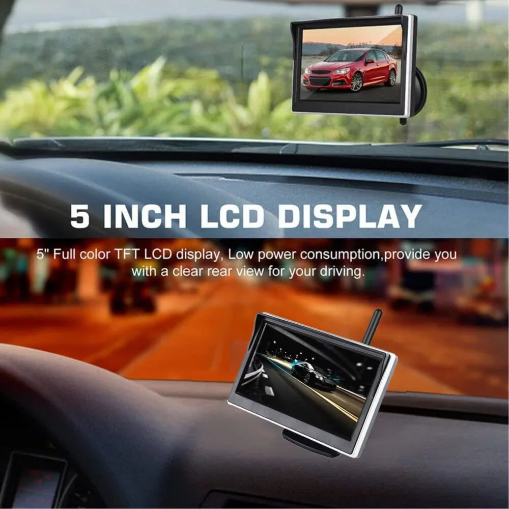 Bileeko Wireless Backup Camera with 5 Inch  1080P Rear View Monitor Kit for Car Pickups Camper Small  Van