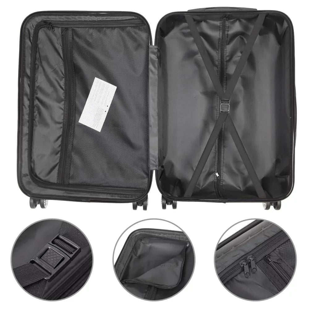 UBesGoo 3 Piece Set Suitcase Spinner Hardshell Lightweight  Lock