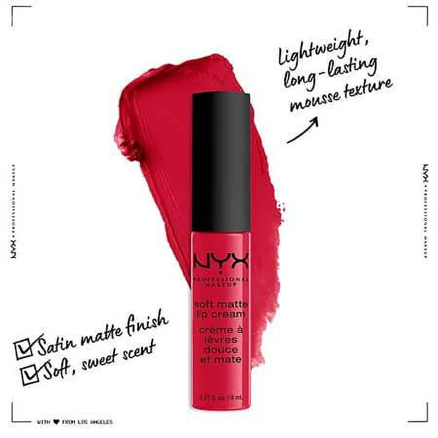 Professional Makeup Soft Matte Lip Cream Lightweight Liquid Lipstick, Amsterdam 0.27fl oz Pack of 2