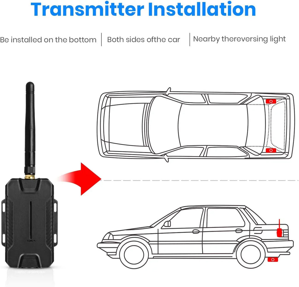 Auto-Vox Wireless Backup Camera Kit  Look Rear View Mirror Monitor for Trucks, No Wiring Installation (T1400U)