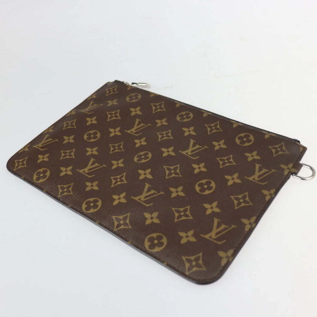 Pre-Owned   Louis Vuitton Cover Light Monogram Macassar Tote Bag M43416 Brown Black Fujiwara Hiroshi Collaboration Fragment (Good)