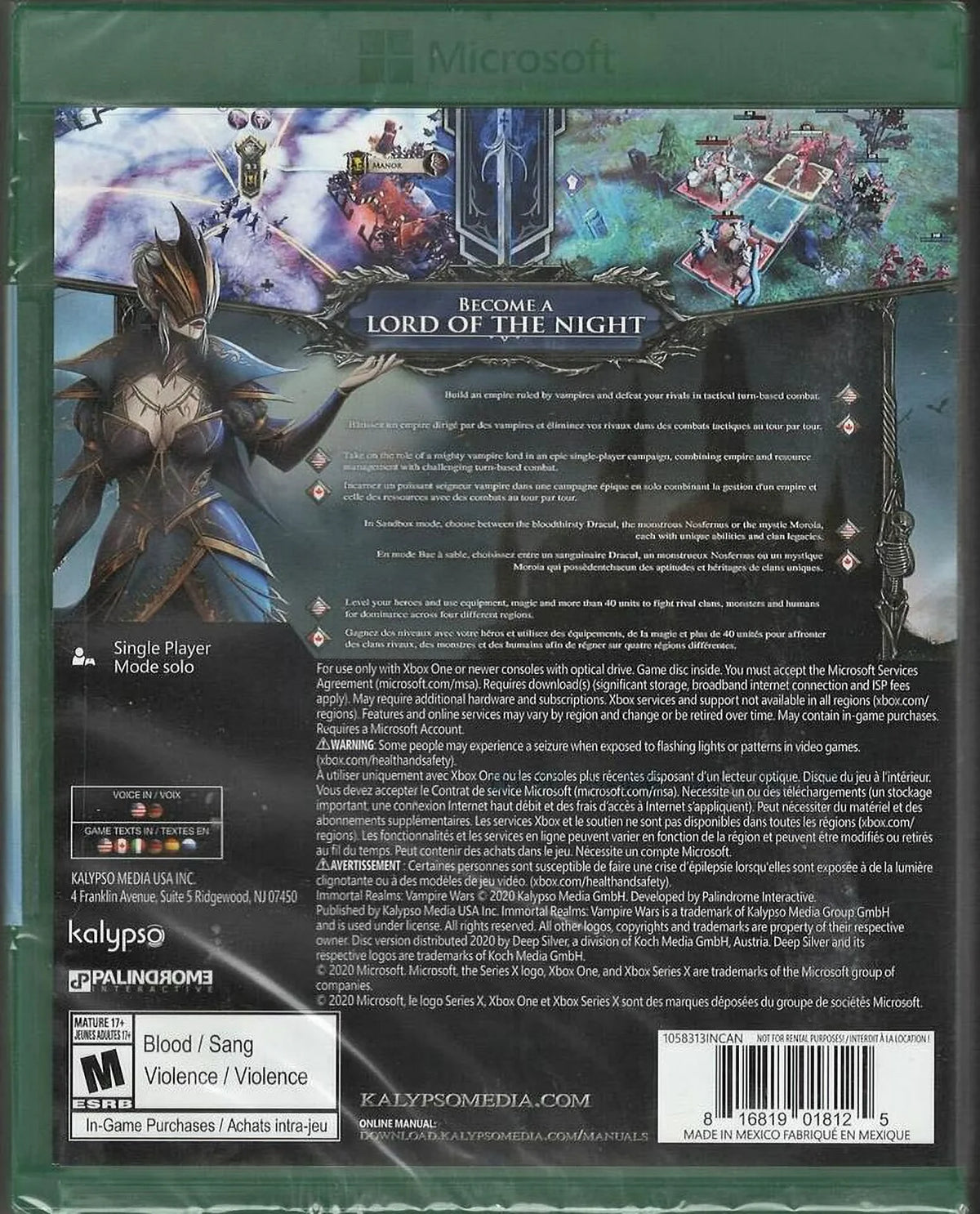 Immortal Realms: Vampire Wars Xbox One (Brand New Factory Sealed  Version) Xbo