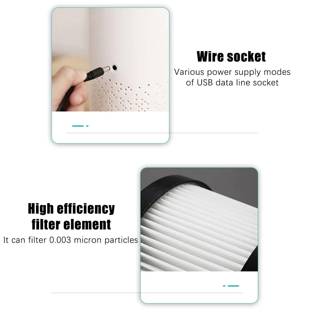 Tangnade humidifier humidifier  Portable Home Desktop  Air Disinfection Machine Air Purifier White