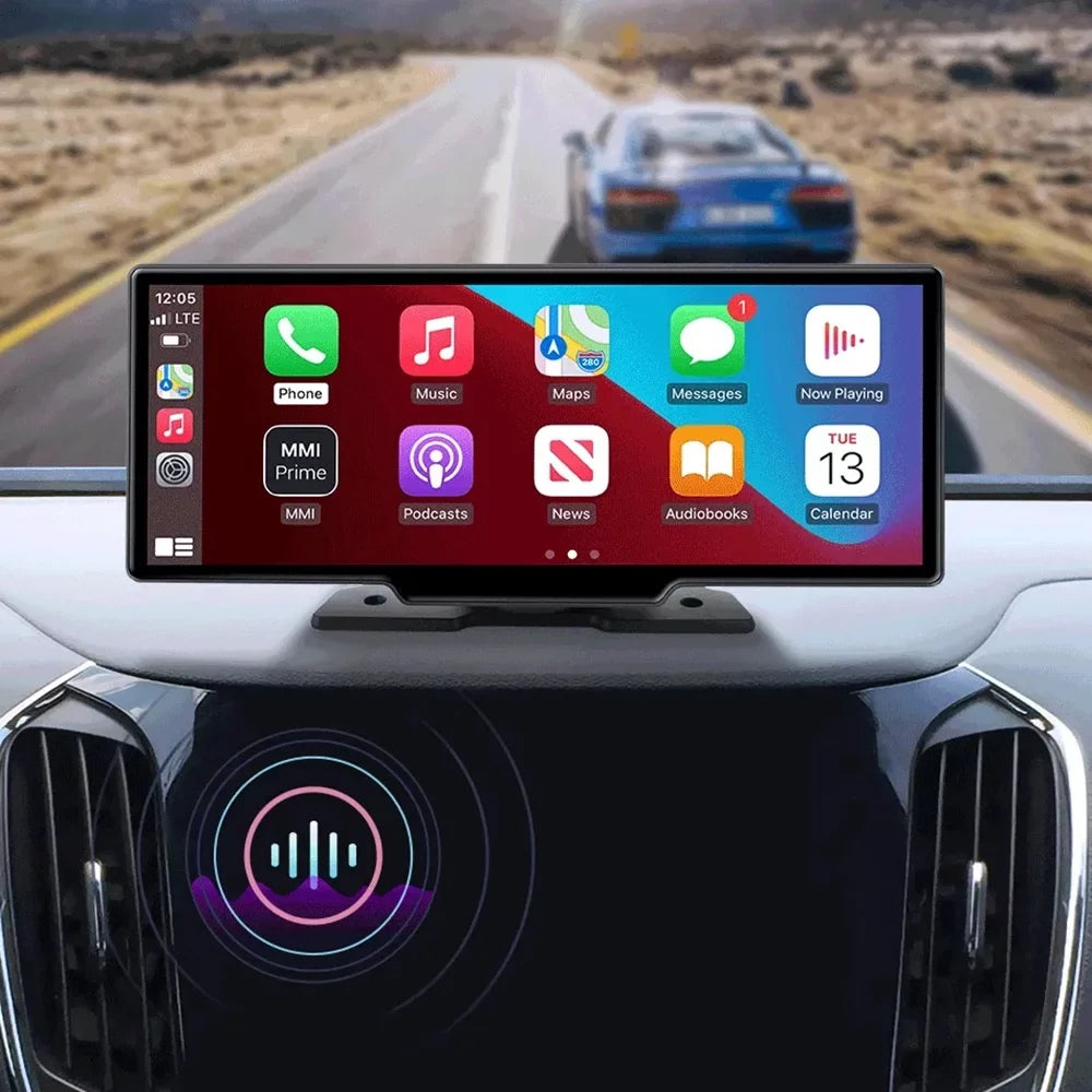 Masslatie 10.26 Inch Dash Cam Carplay & Android Auto   Navigation Video Dashboard Mirror Monitor Car ,No Front camera