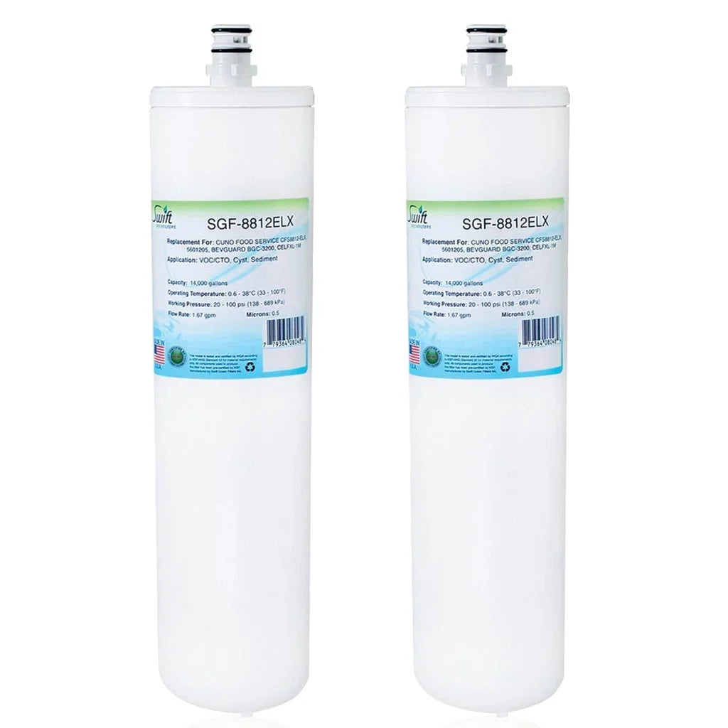 Swift Green Filters -8812ELX Compatible Commercial Water Filter for CFS8812-, 5601205,  -3200, -1M , Made in  (Pack of 2)