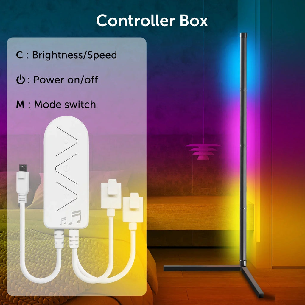 eco4life WiFi Smart Floor Standing  Lamp, Color Changing, Dimmable, Music Syn