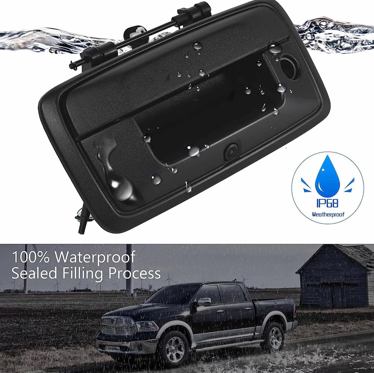 Tailgate Handle Backup Camera Rear View for 2014-2018 Chevrolet Silverado  Sierra 1500 Park Assist Camera