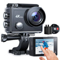 Action Camera 4K 24MP WiFi Vlogging Camera Underwater 40M with Remote Control IP68 Waterproof Case