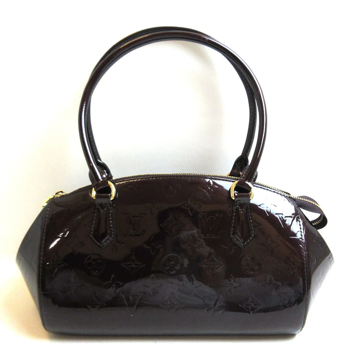 Pre-Owned Louis Vuitton Sherwood  Amaranto Dark Purple Handbag Semi-Shoulder Women's Monogram Verni M91493  (Good)
