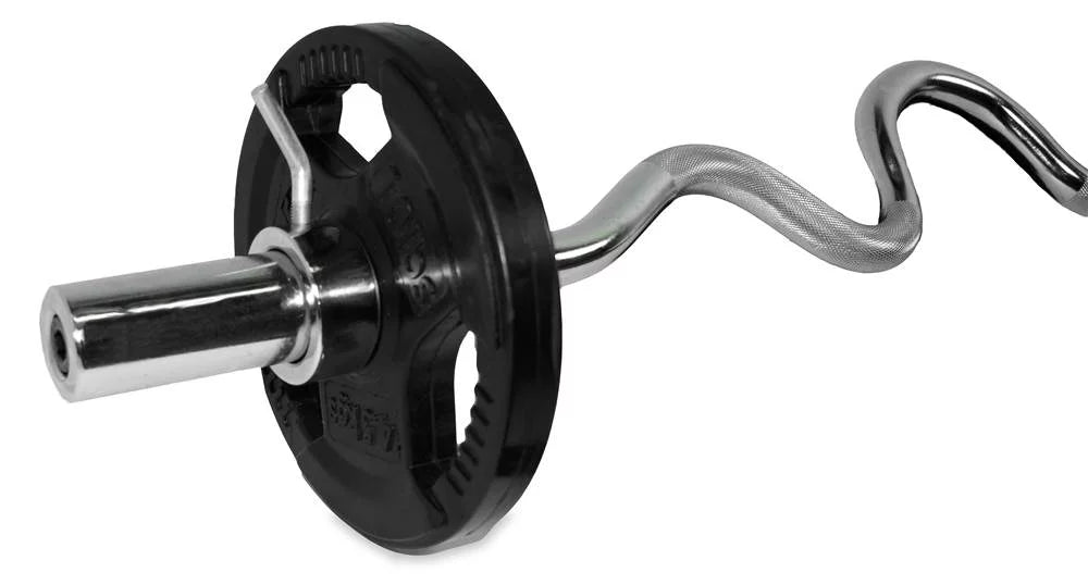 Valor Fitness 47"  Curl Bar -28mm Streel Knurled Hand Grip for Triceps Arm Curls and Upper Body Workout