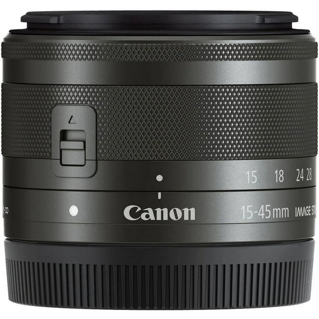Canon -M 15-45mm f/3.5-6.3   Lens (Graphite) - DealExpo Advanced Bundle