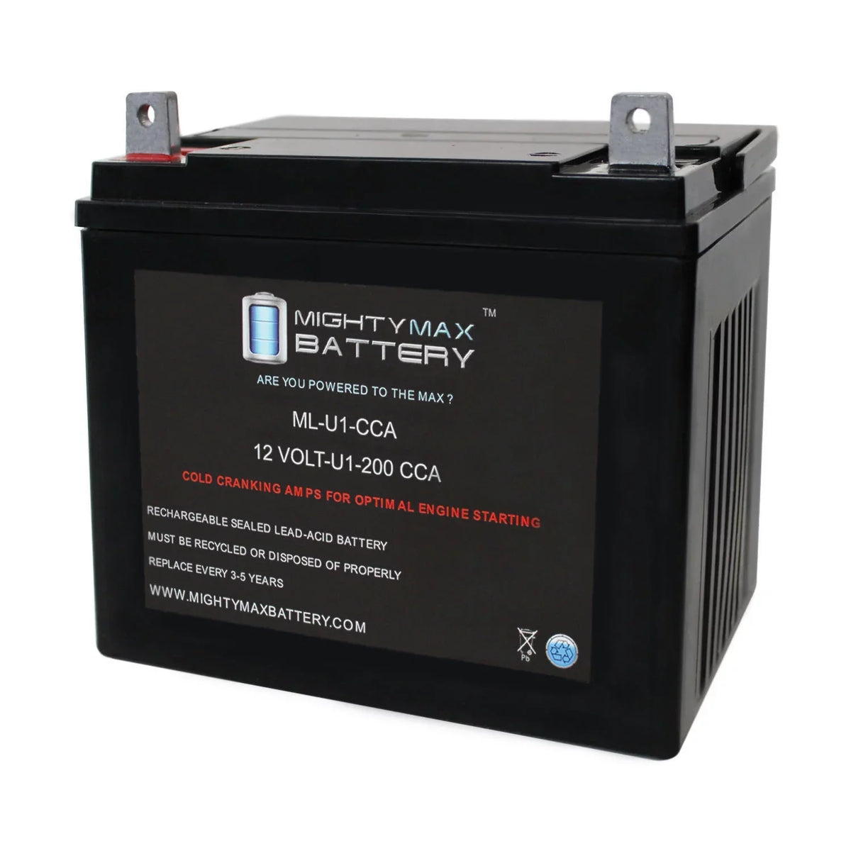 '-U1 12V 200CCA Battery for Bobcat Fastcat Pro 942406H 0Turn Mower