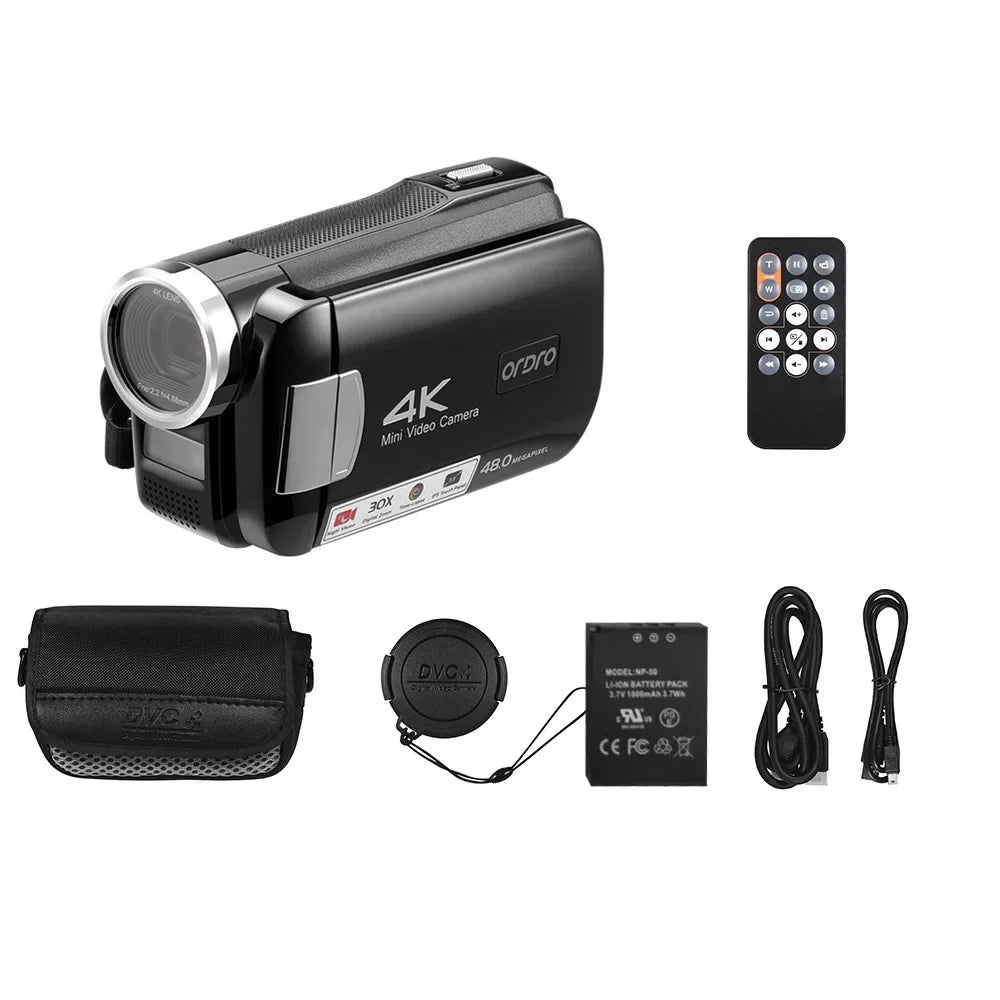 AC2 4K Digital Video Camera Camcorder with 30X Digital Zoom and  Night Vision