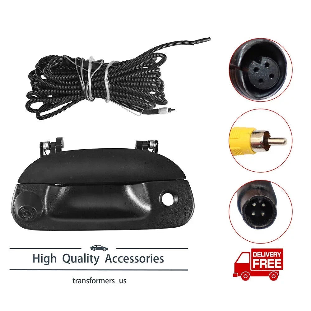 G. Rear View Backup Camera Kit w/ Wiring & Tailgate Handle For 97-07 Ford F150 F250